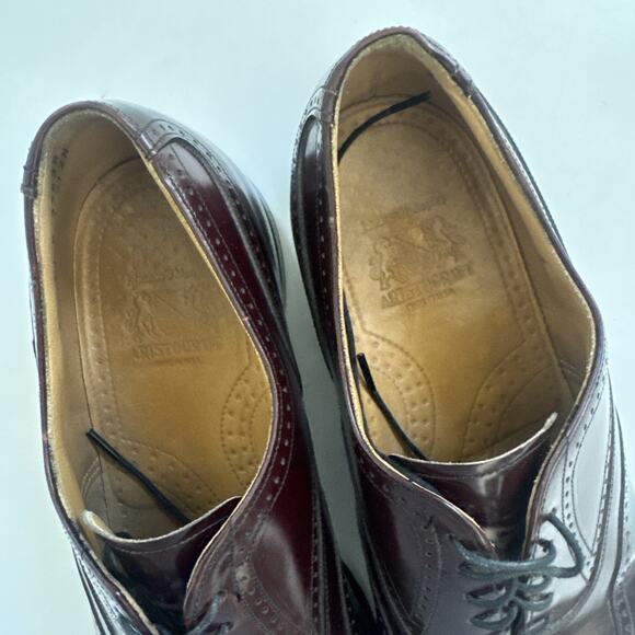 Johnston And Murphy Aristocraft Mens Dress Shoe Size 8.5D Reddish Brownish - Picture 5 of 12